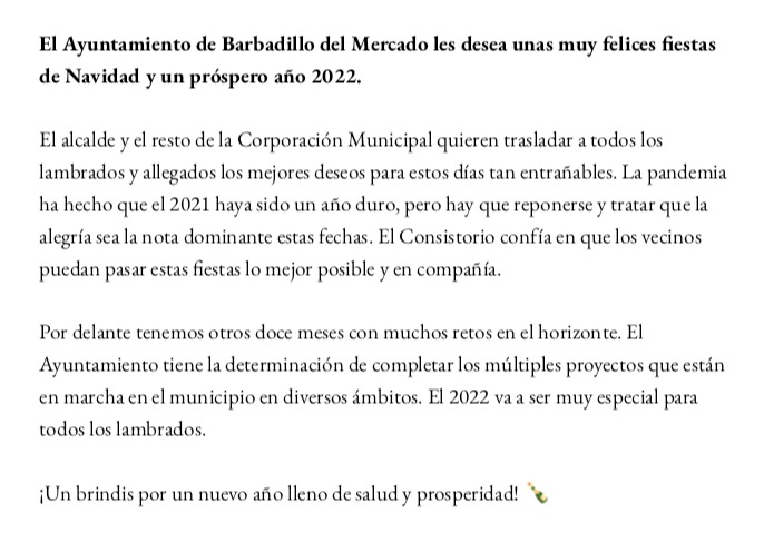 FELICITACIÓN DE NAVIDAD. 